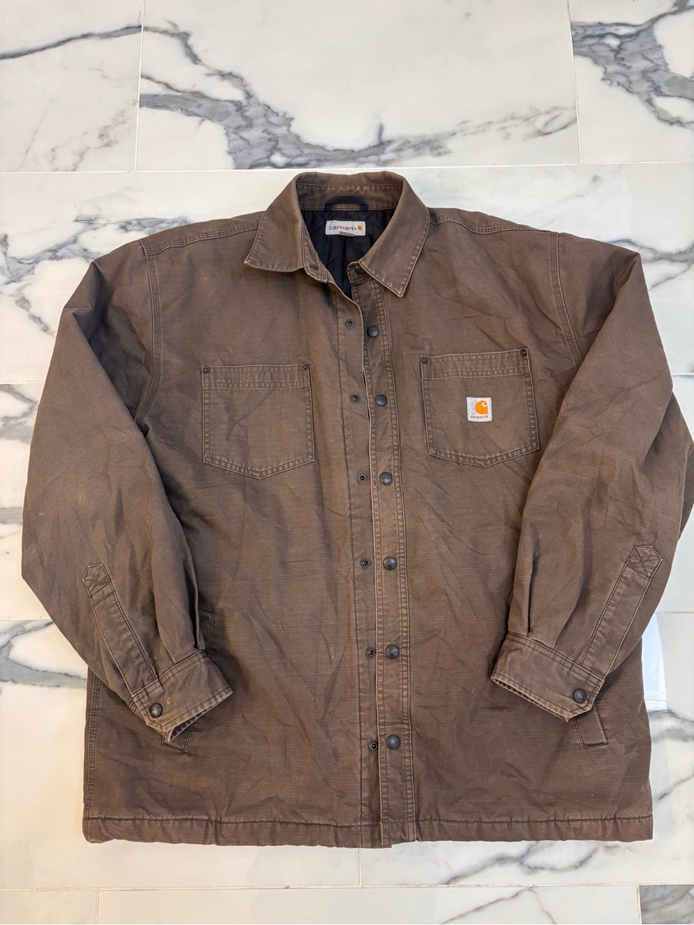 Carhartt Brown Lightweight Work Shirt Jacket